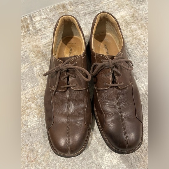Johnston & Murphy Sheepskin Brown Leather Lace Up Shoes Brazil Size 9 #20-7723 main image 8